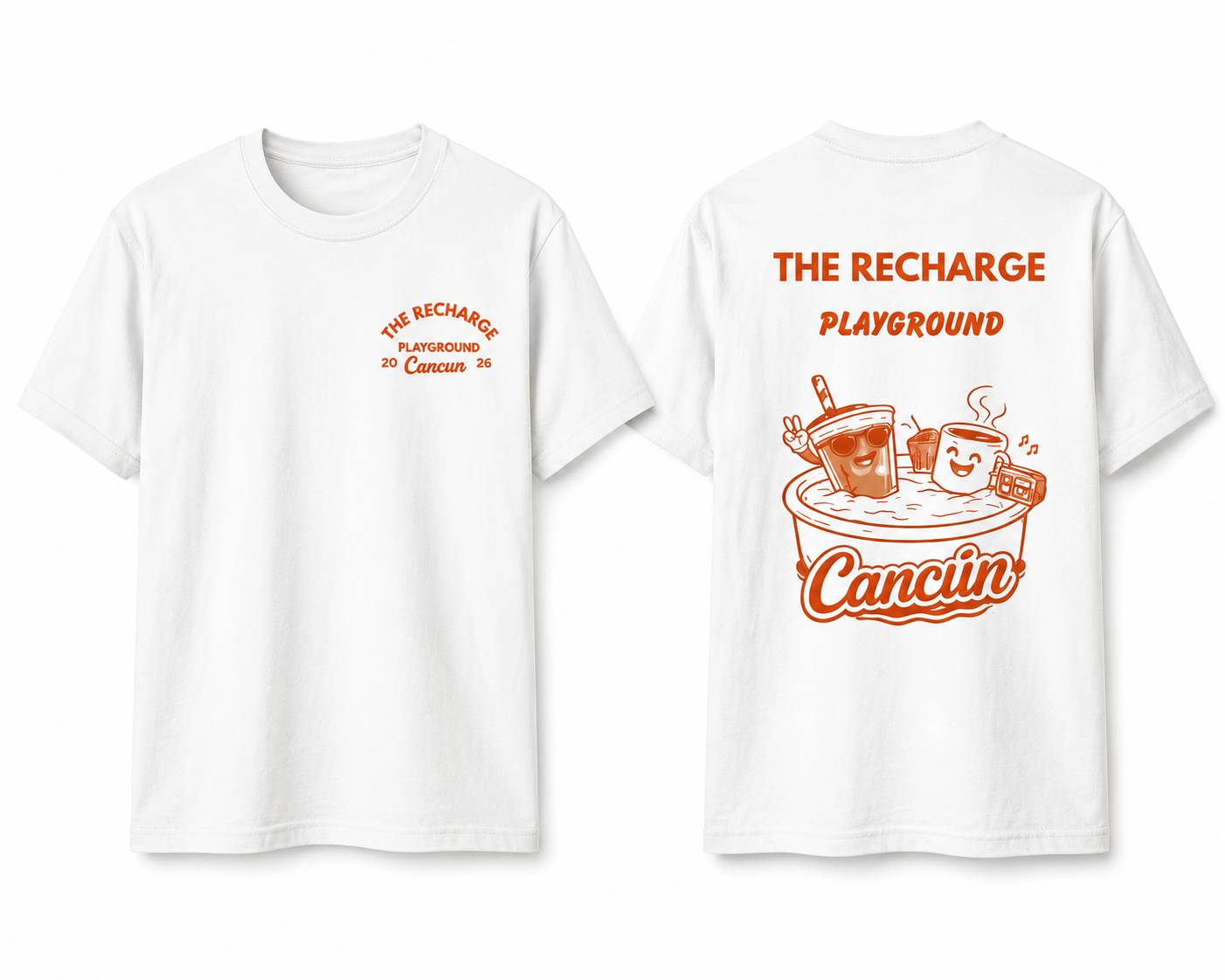 Camiseta Gráfica Recharge Playground Cancún